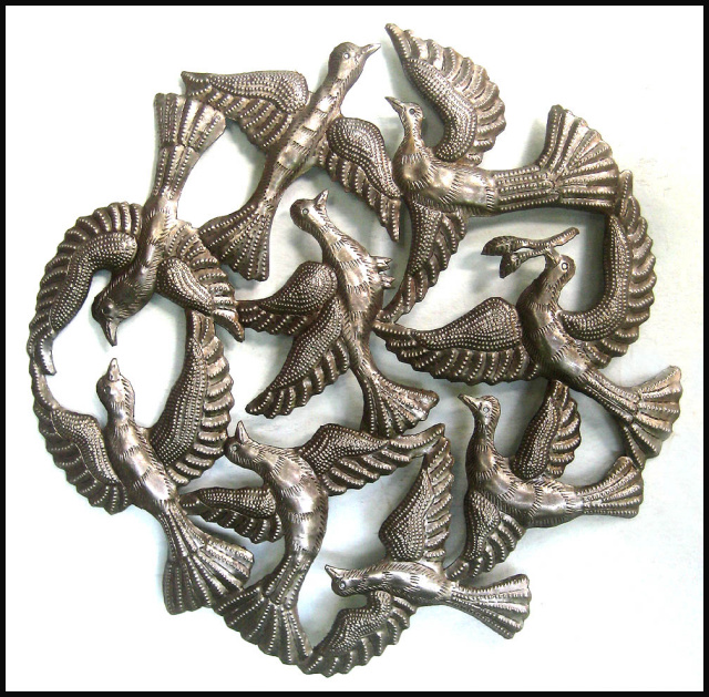 Metal birds wall hanging - Haiti Metal art